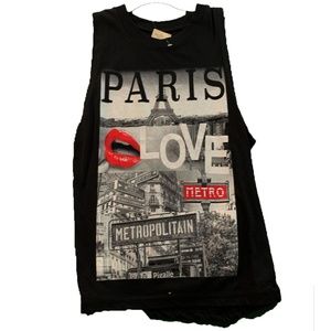 Paris Love Muscle Tee